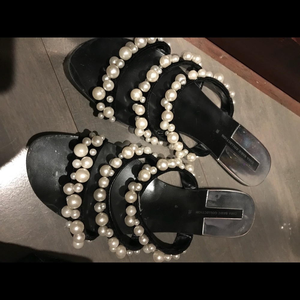Zara pearl slippers